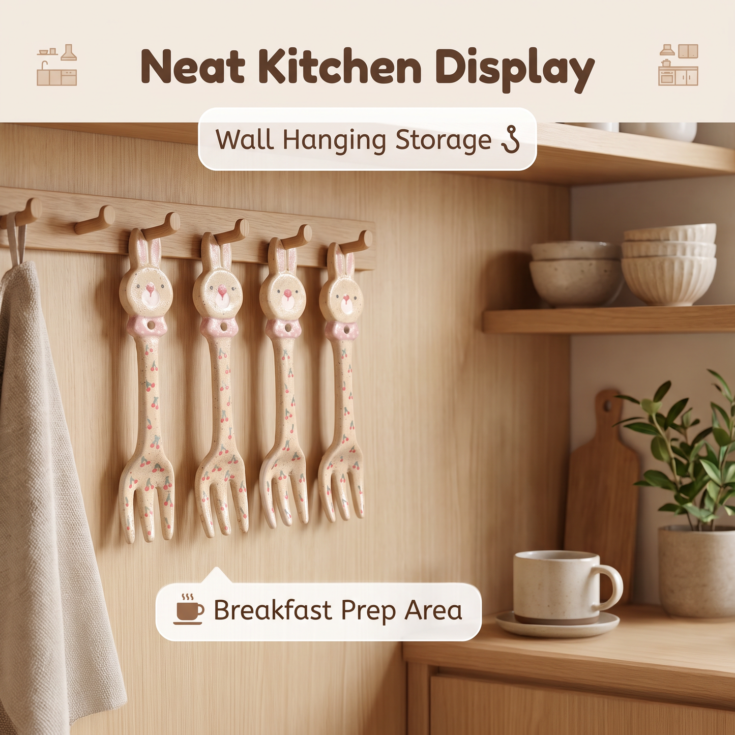 Rabbit Stoneware Dessert Fork