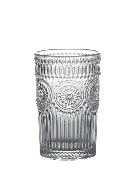 Embossed Sunflower Glass Tumbler