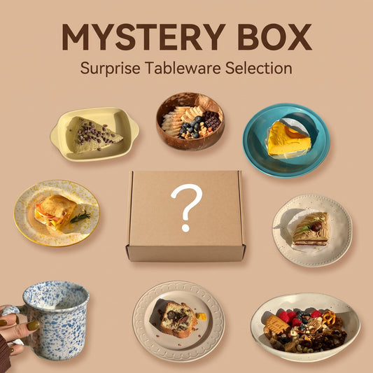 Artisanal Hand Fired Tableware Mystery Blind Box, Clearance One-Of-A-Kind Pieces Random Delivery, No Returns or Exchanges