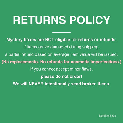 Artisanal Hand Fired Tableware Mystery Blind Box, Clearance One-Of-A-Kind Pieces Random Delivery, No Returns or Exchanges