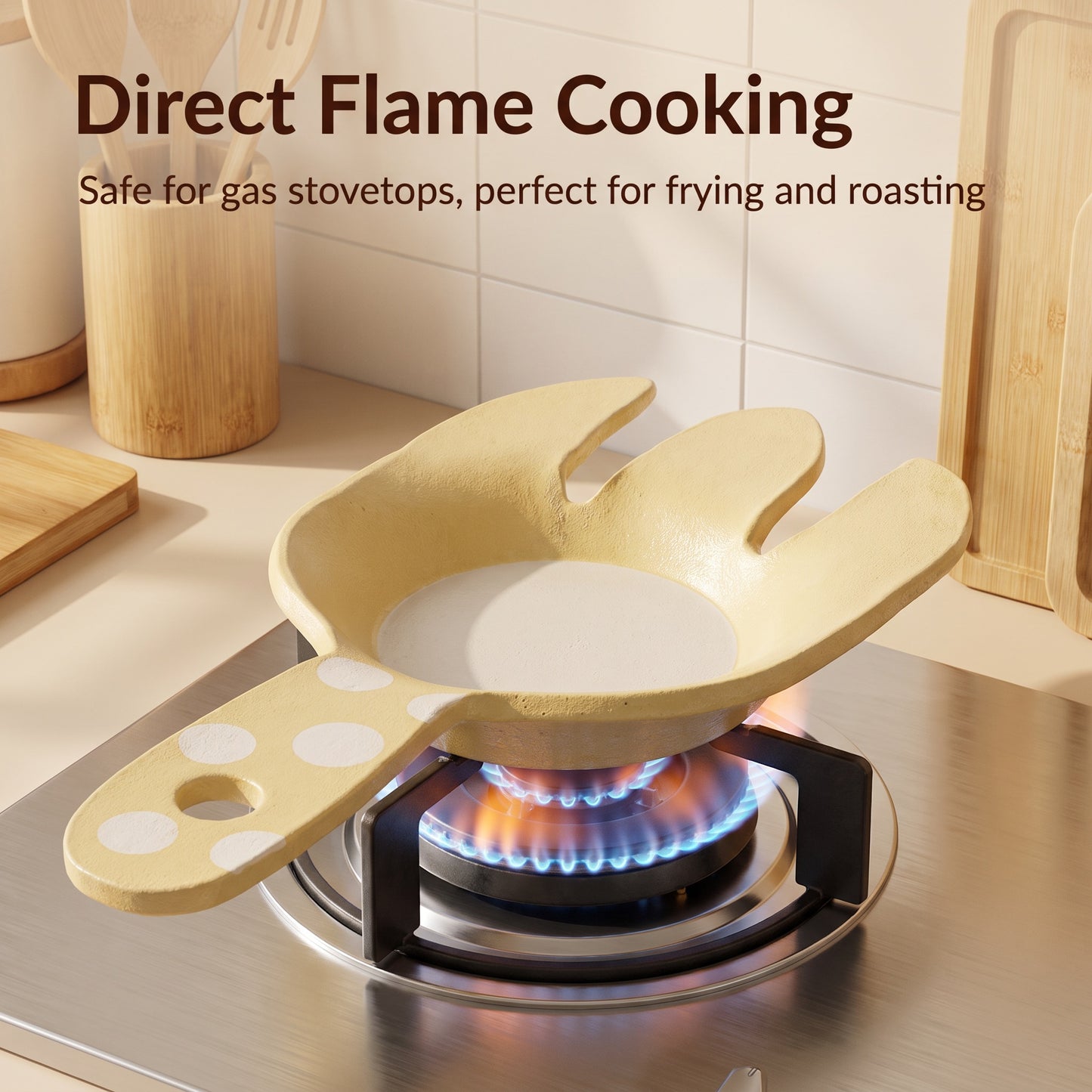 Rabbit Ear Stoneware Frying Pan