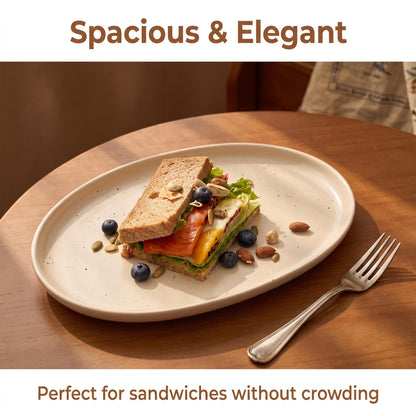 Speckled Stoneware Oval Platter