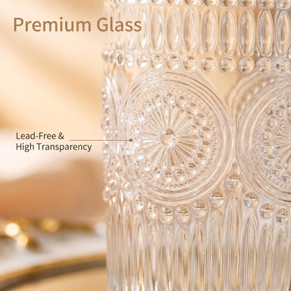 Embossed Sunflower Glass Tumbler