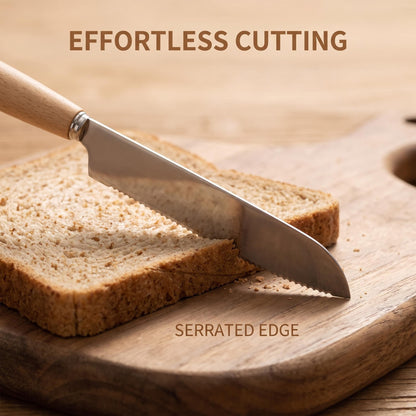 5-Piece Wood Handle Flatware Set