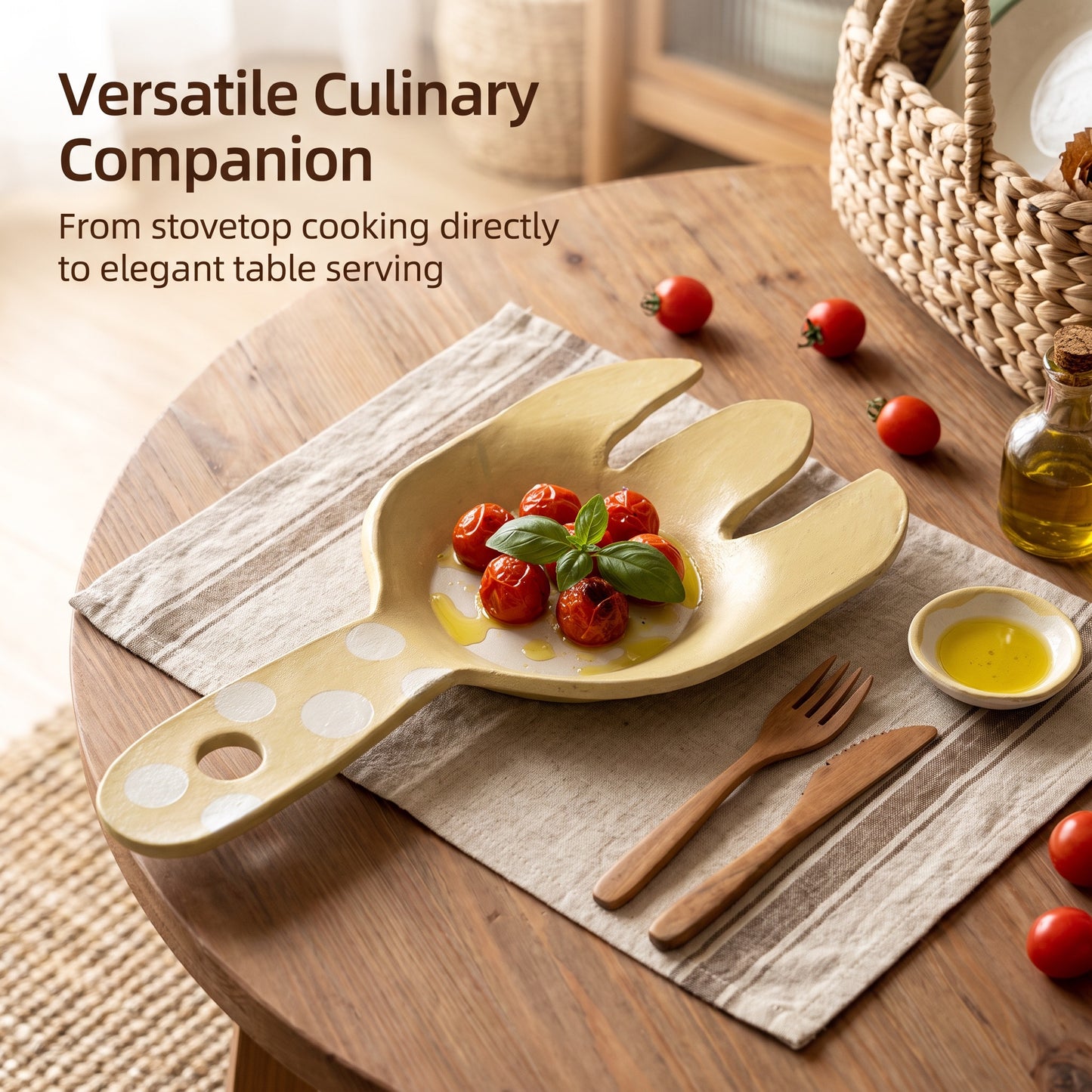 Rabbit Ear Stoneware Frying Pan