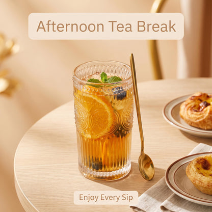 Embossed Sunflower Glass Tumbler
