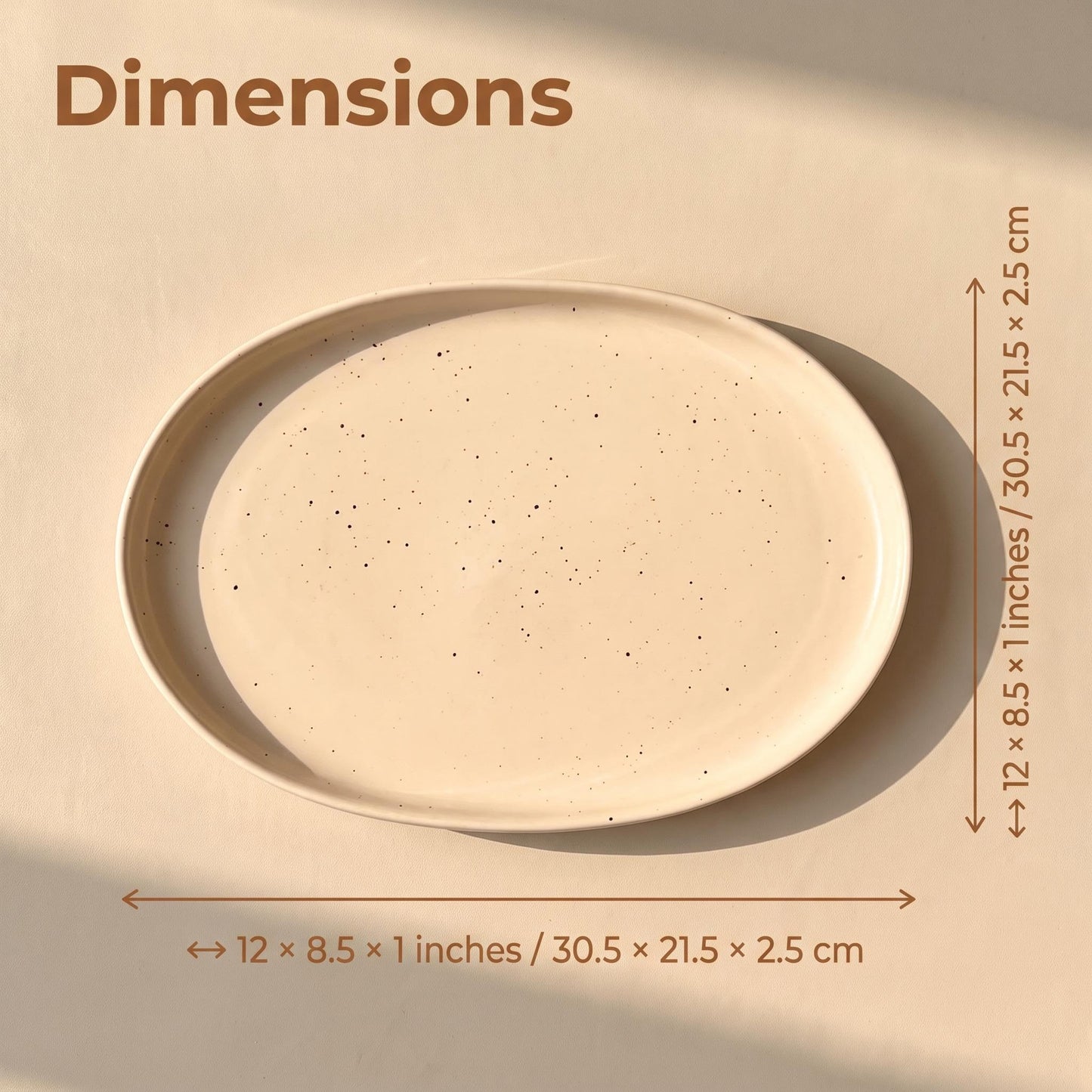 Speckled Stoneware Oval Platter
