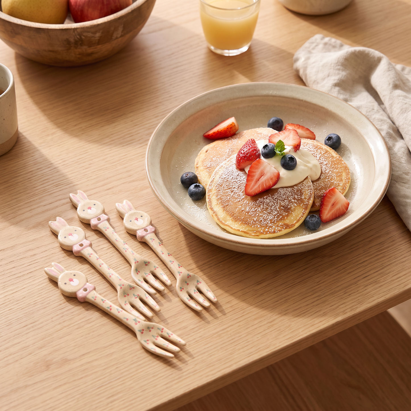 Rabbit Stoneware Dessert Fork