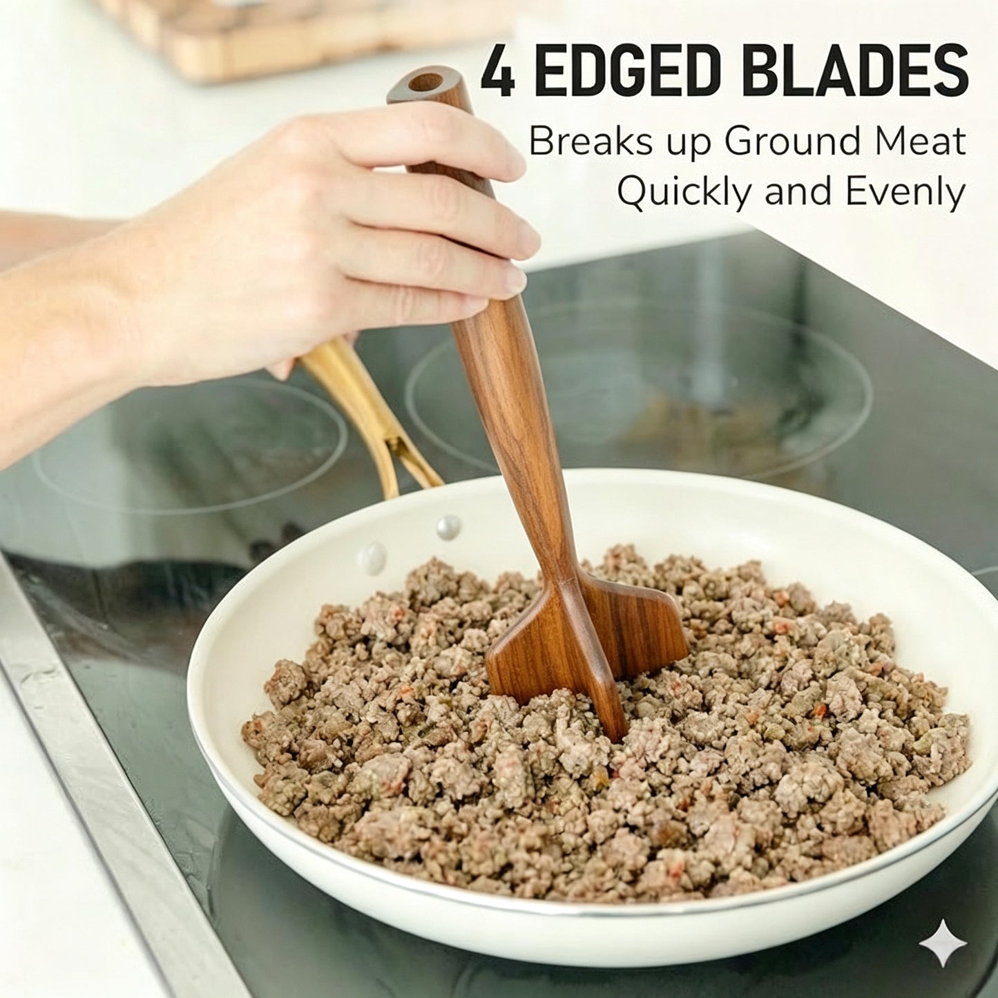 Teak Wood Meat Chopper