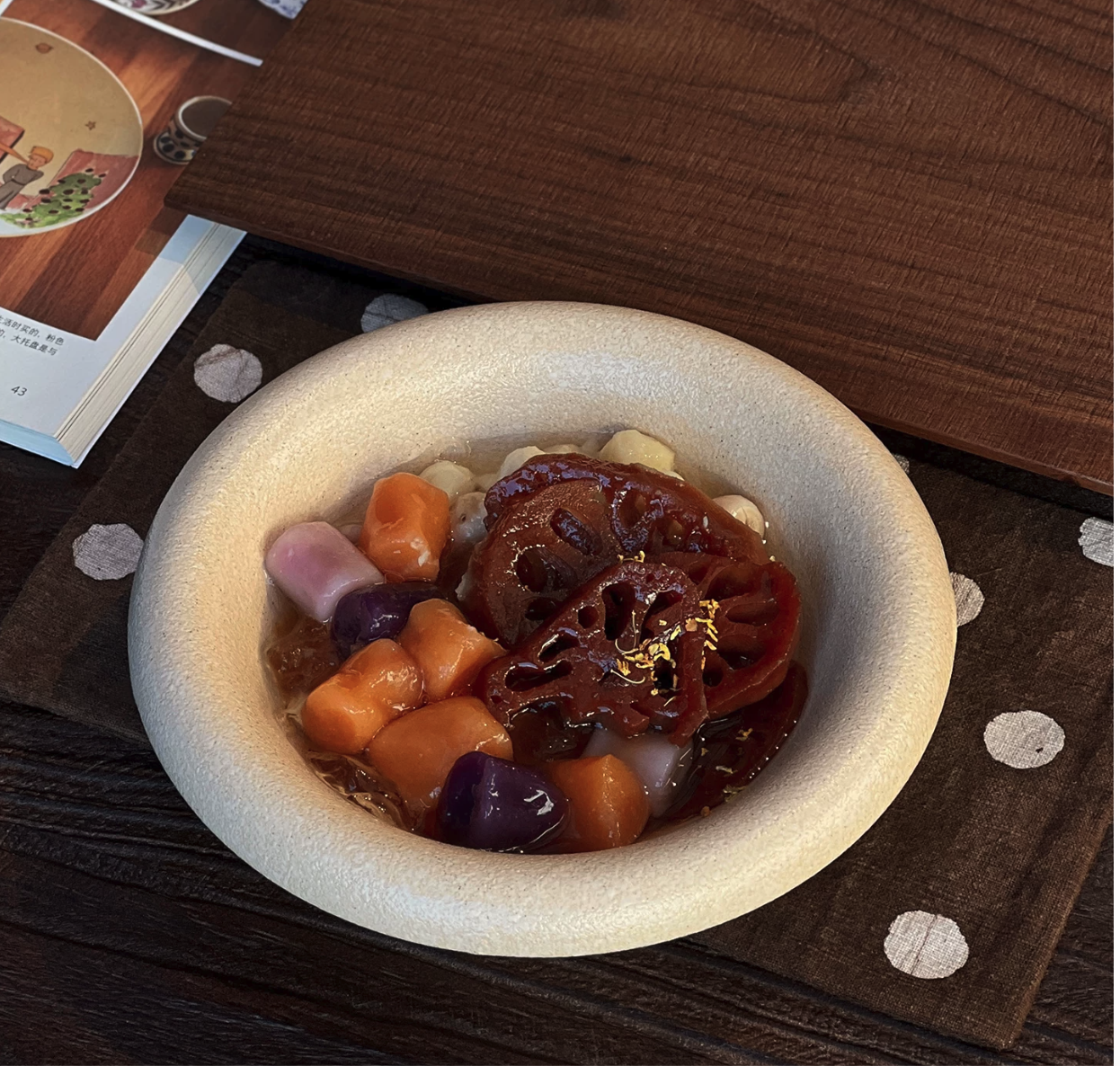 Matte Beige Ceramic Deep Plate | Wide Rim Salad Breakfast Bowl, Oven & Dishwasher Safe