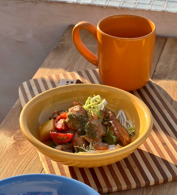 Handmade High-Fired Stoneware Chubby Yogurt Bowl | Vibrant Glossy Ceramic Salad Bowl