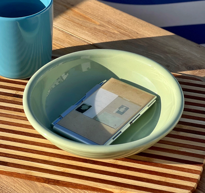 Handmade High-Fired Stoneware Chubby Yogurt Bowl | Vibrant Glossy Ceramic Salad Bowl