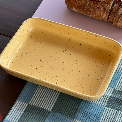 Speckled Stoneware Baking Pan
