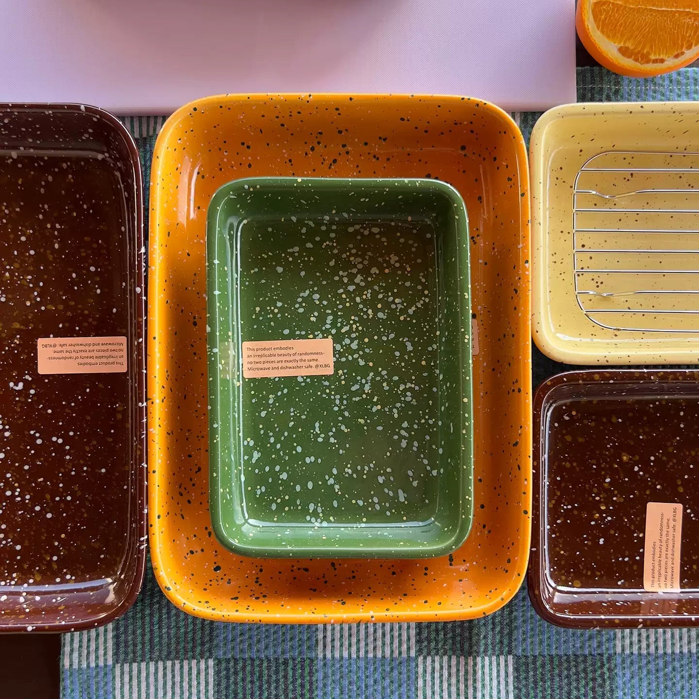 Speckled Stoneware Baking Pan