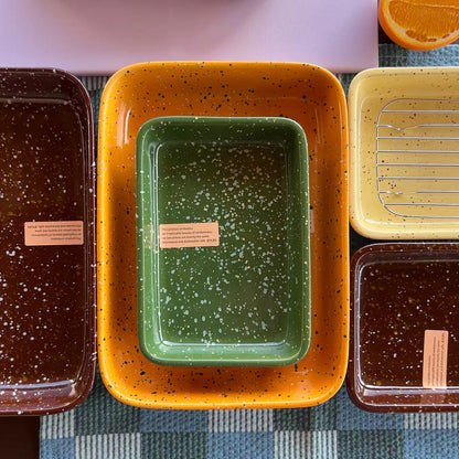 Speckled Stoneware Baking Pan