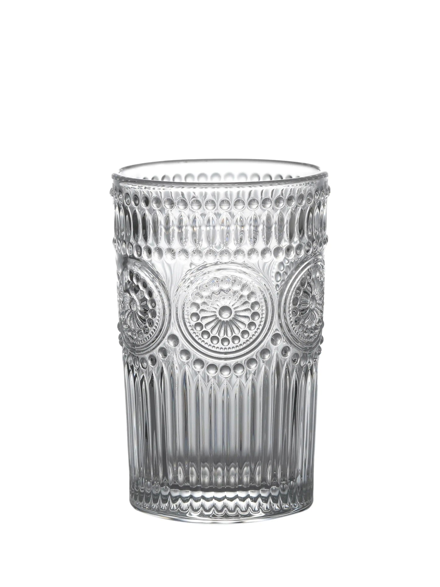 Embossed Sunflower Glass Tumbler