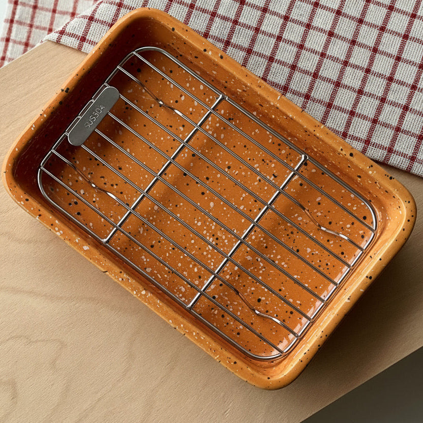 Speckled Stoneware Baking Pan