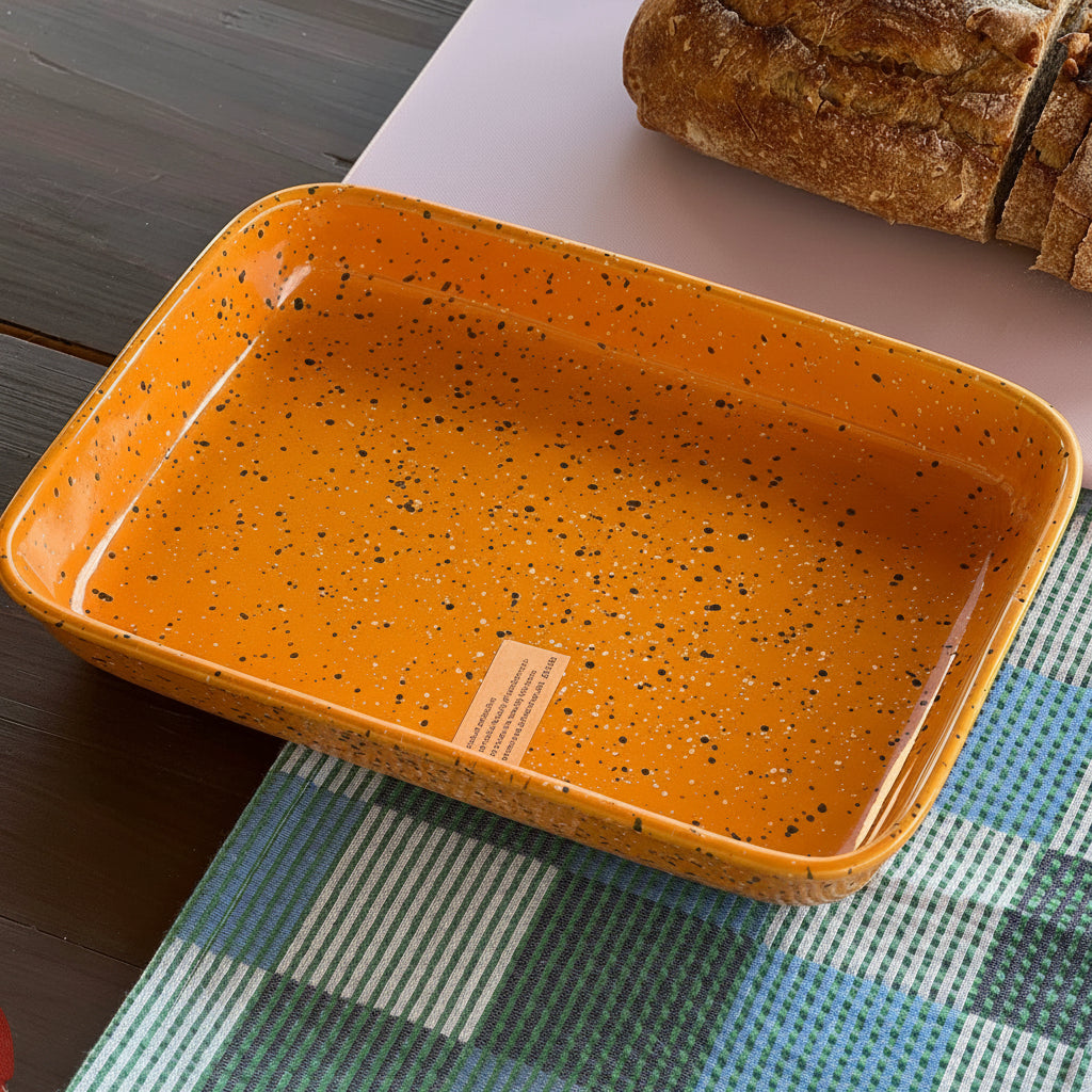 Speckled Stoneware Baking Pan