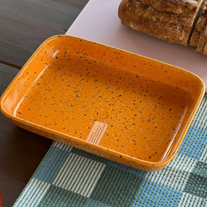 Speckled Stoneware Baking Pan