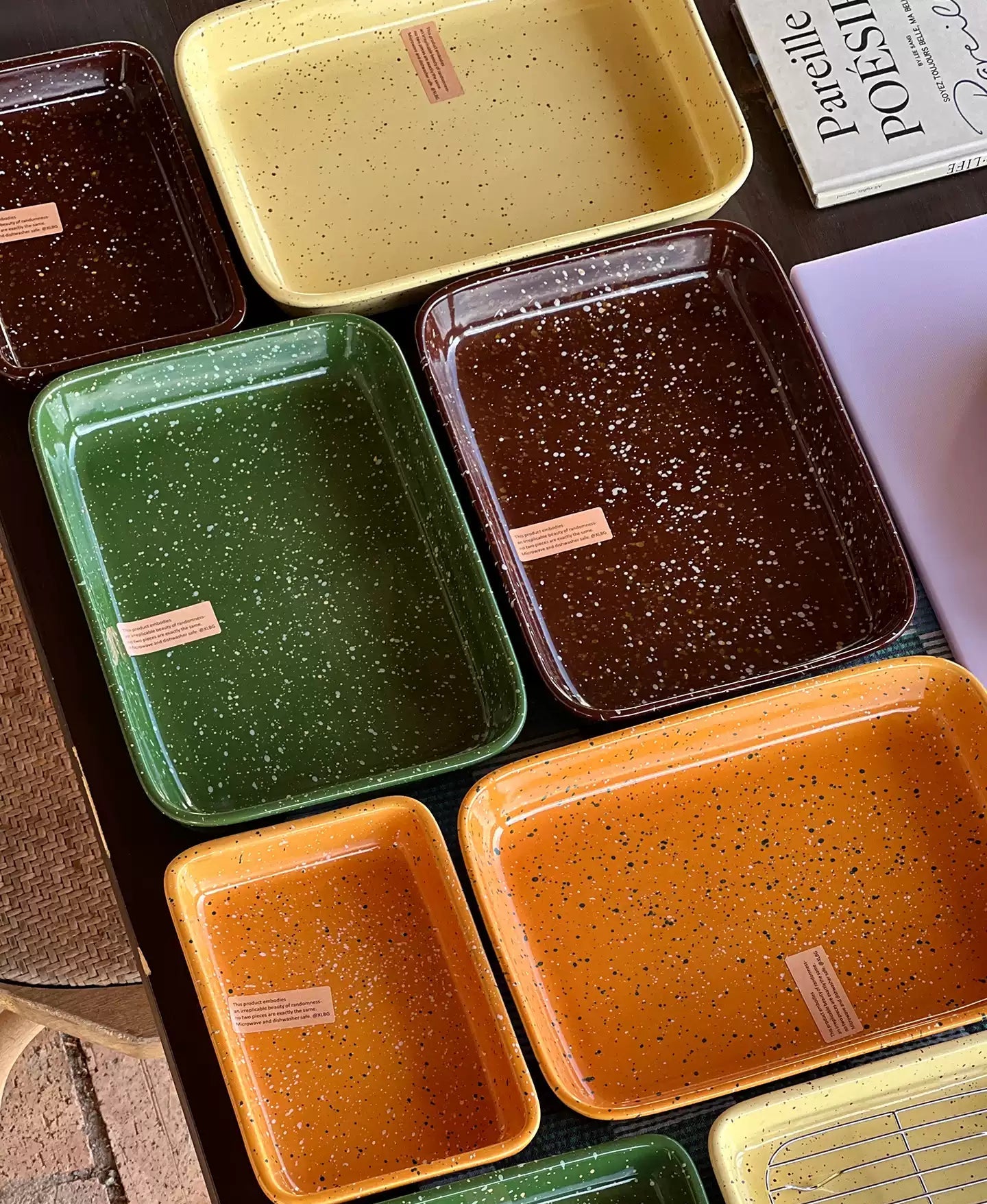 Speckled Stoneware Baking Pan