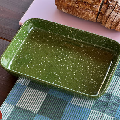 Speckled Stoneware Baking Pan