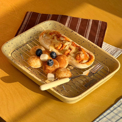 Speckled Stoneware Baking Pan