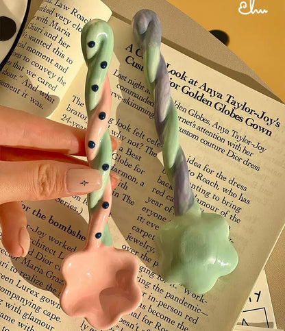 Handmade Ceramic Flower Spoon