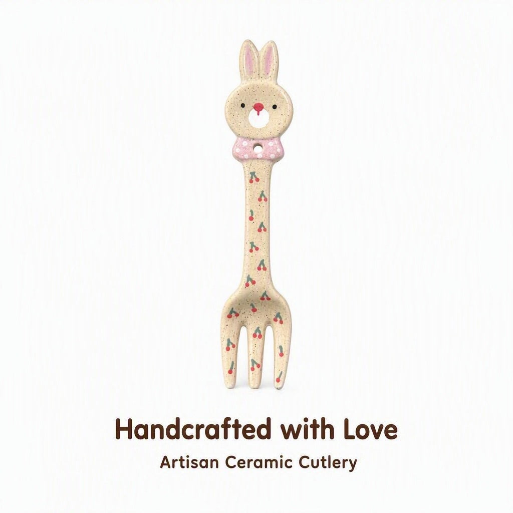 Rabbit Stoneware Dessert Fork