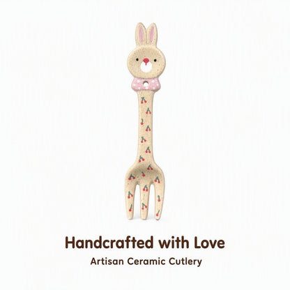 Rabbit Stoneware Dessert Fork