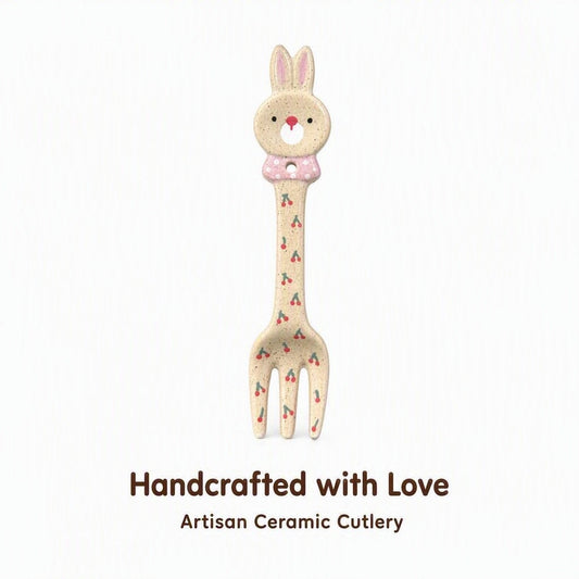 Rabbit Stoneware Dessert Fork